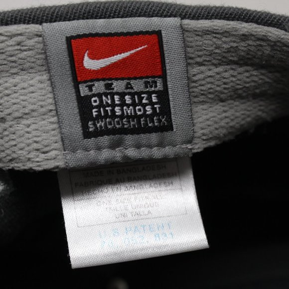 Nike Syracuse Orange Hat Mens OSFM Gray Swoosh Flex Team Wool Blend Stretch Cap - Picture 9 of 12